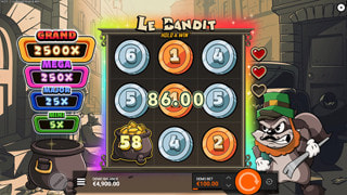 Le Bandit Hold & Win Bonus