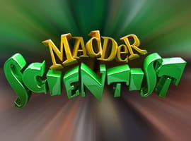 The Madder Scientist slot game logo.