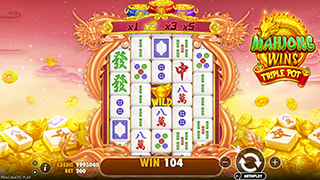 Mahjong Wins Triple Pot Bonus