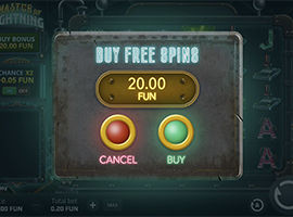 The Buy Bonus on the Master of Lightning Online Slot