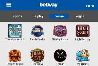 A Selection of Slots on the Betway Mobile App