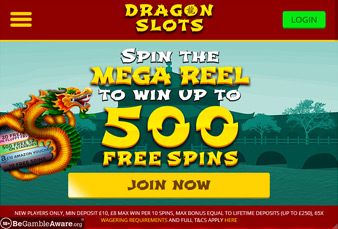 Screenshot of Dragon Slots Mobile Version