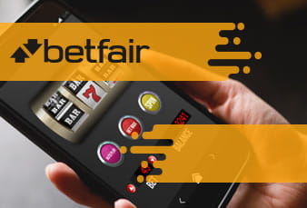 A QR code on top of a mobile slot from Betfair