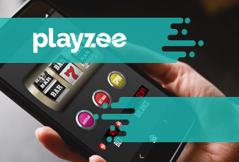 A QR code on top of a mobile slot from Playzee