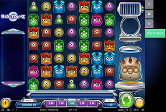 Reactoonz slot game on mobile 