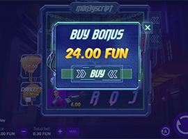 The Buy Bonus on the Moneyscript Online Slot