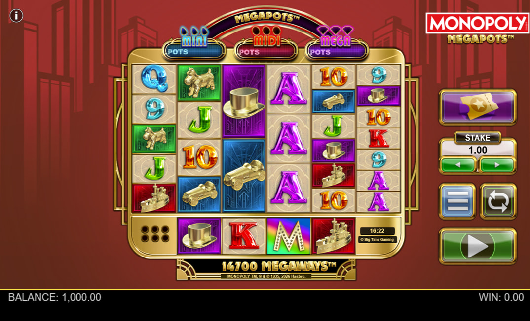 Monopoly Megapots Demo Game