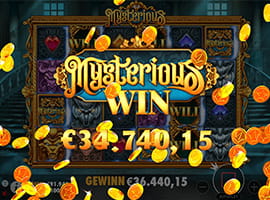 Ein ansehnlicher Gewinn an der Mysterious Slotmaschine