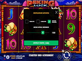 Das Autoplay Feature der Peking Luck Slot Maschine