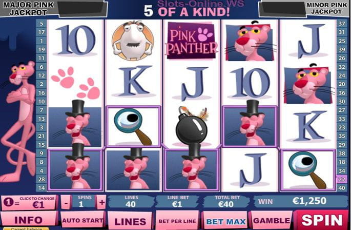 Pink Panther Free to Play Slot Demo for Spain
