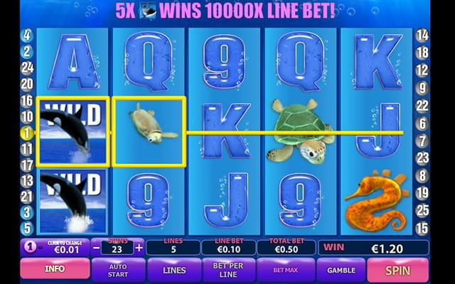 Great blue fun in a featured packed slot