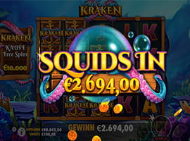 Ein großer Gewinn an der Release the Kraken Slotmaschine