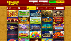 Screenshot of Dragon Slots Lobby