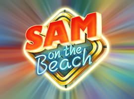 The Sam on the Beach slot game logo.