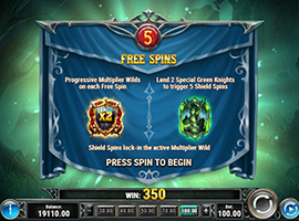 The Shield Spins on The Green Knight Online Slot