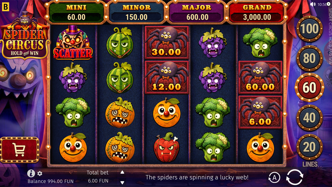 Spider Circus Hold and Win Demo Game