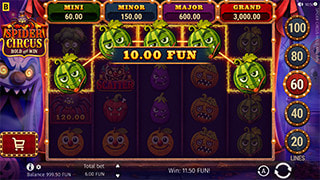 Spider Circus Hold and Win Gameplay