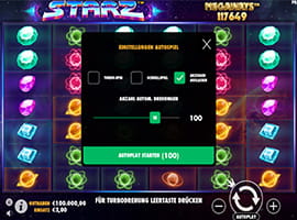 Das Autoplay Feature am Starz Megaways Slot