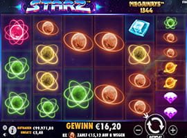 Ein ansehnlicher Gewinn an der Starz Megaways Slotmaschine