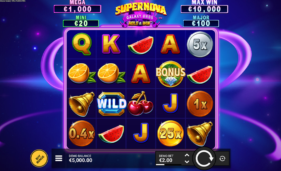 Supernova Galaxy Orbs Hold & Win Demo Game