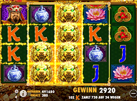 Ein grosser Gewinn im Temujin Treasures Spielautomaten