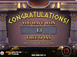 The Free Spins on The Hand of Midas Online Slot