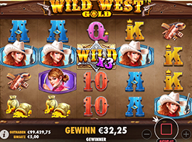 A Big Win on the Wild West Gold Slot Machine