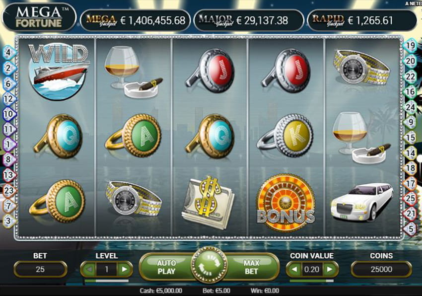 Mega Fortune Progressive Slot - Become a Millionaire on Five Slot Reels