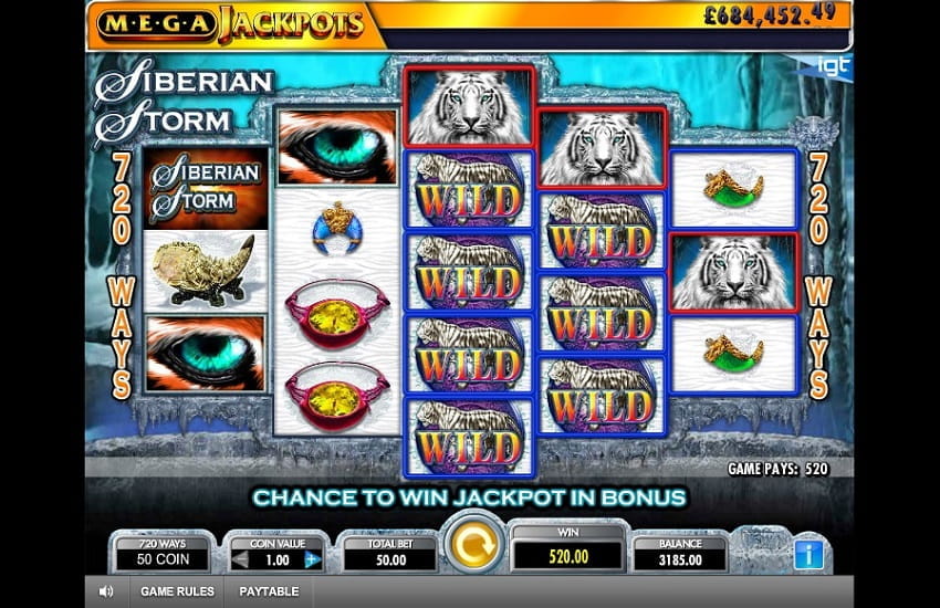 Megajackpots siberian storm