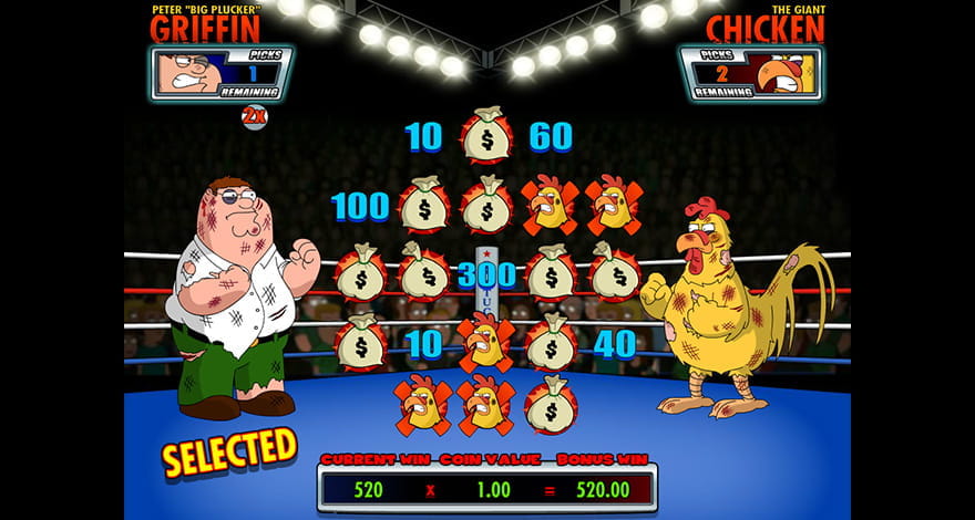 Family Guy Chicken Fight Bonus
