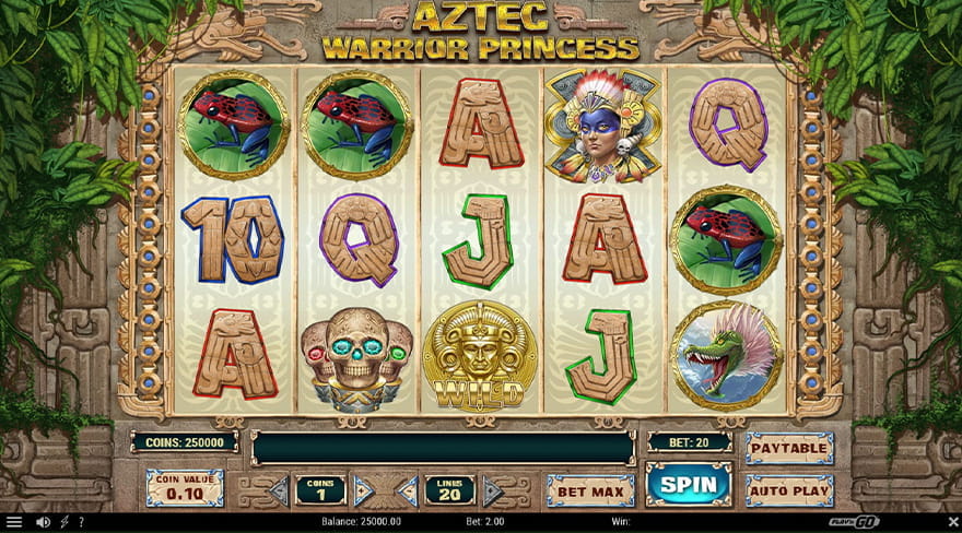 Aztec Warrior Princess Slot Game 