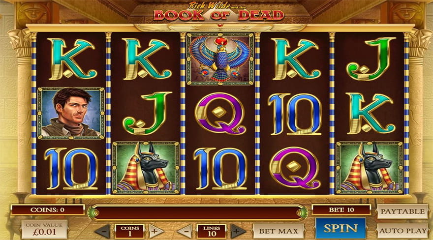 Top 10 Egypt Slots Book of Dead