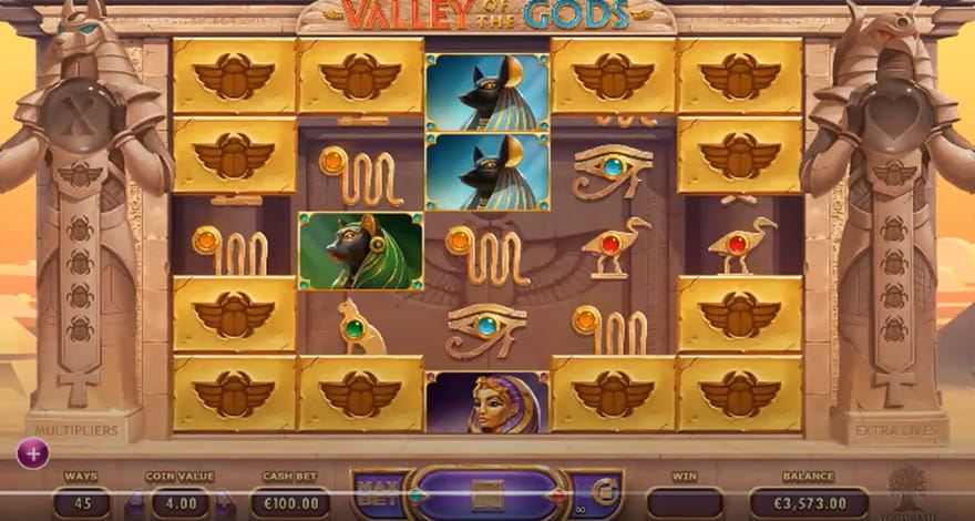 Valley of the Gods Slot In-Play 