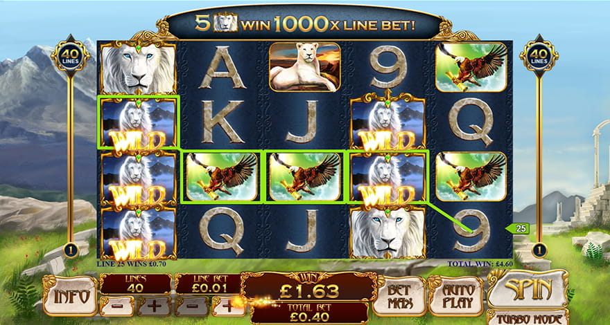 Win Free Spins on White King 