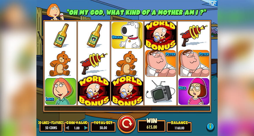 Family Guy Cartoon Slot Machine