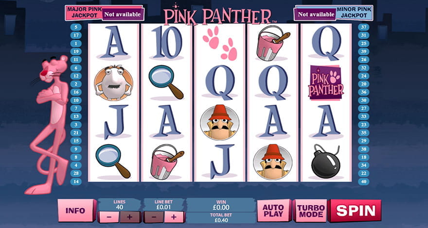 Play Pink Panther Animated Slot Machine