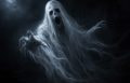 A Scary Ghost Appearing on a Dark Background