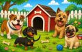 Cartoon Kennel and Dog Characters Spanning the Dog House Slots Franchise by Pragmatic Play