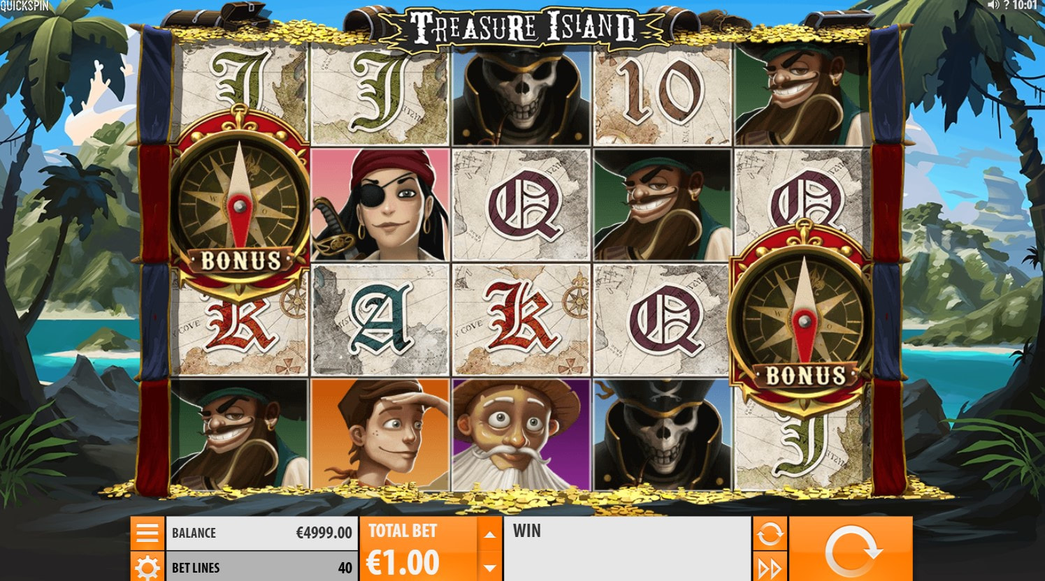 Treasure Island by Quickspin, the Highest RTP Pirate Slot on Our List