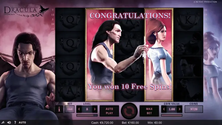 Dracula by NetEnt Base Game on the Reels
