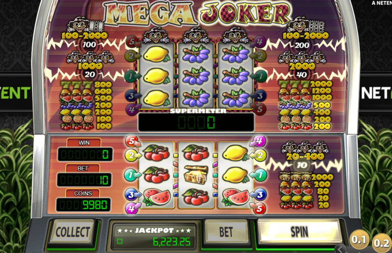 In-Game View of Mega Joker by NetEnt, a 99% RTP Slot