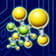 Yellow and green molecule