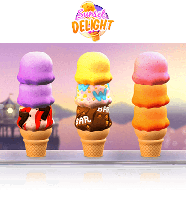 In-game view of Sunset Delight slot