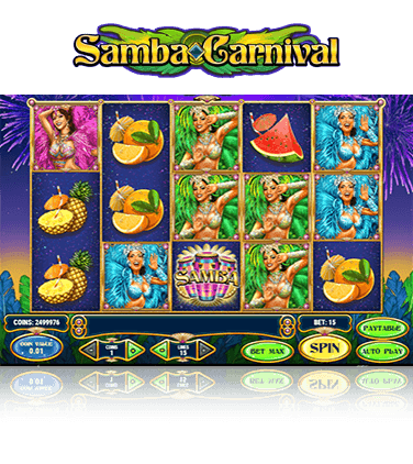 In-game view of Samba Carnival slot